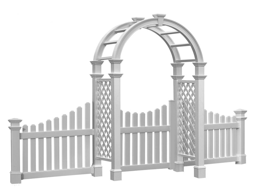 Nantucket Legacy Arbour with Trim Gate and Wings Nantucket Legacy Arbour with Trim Gate and Wings