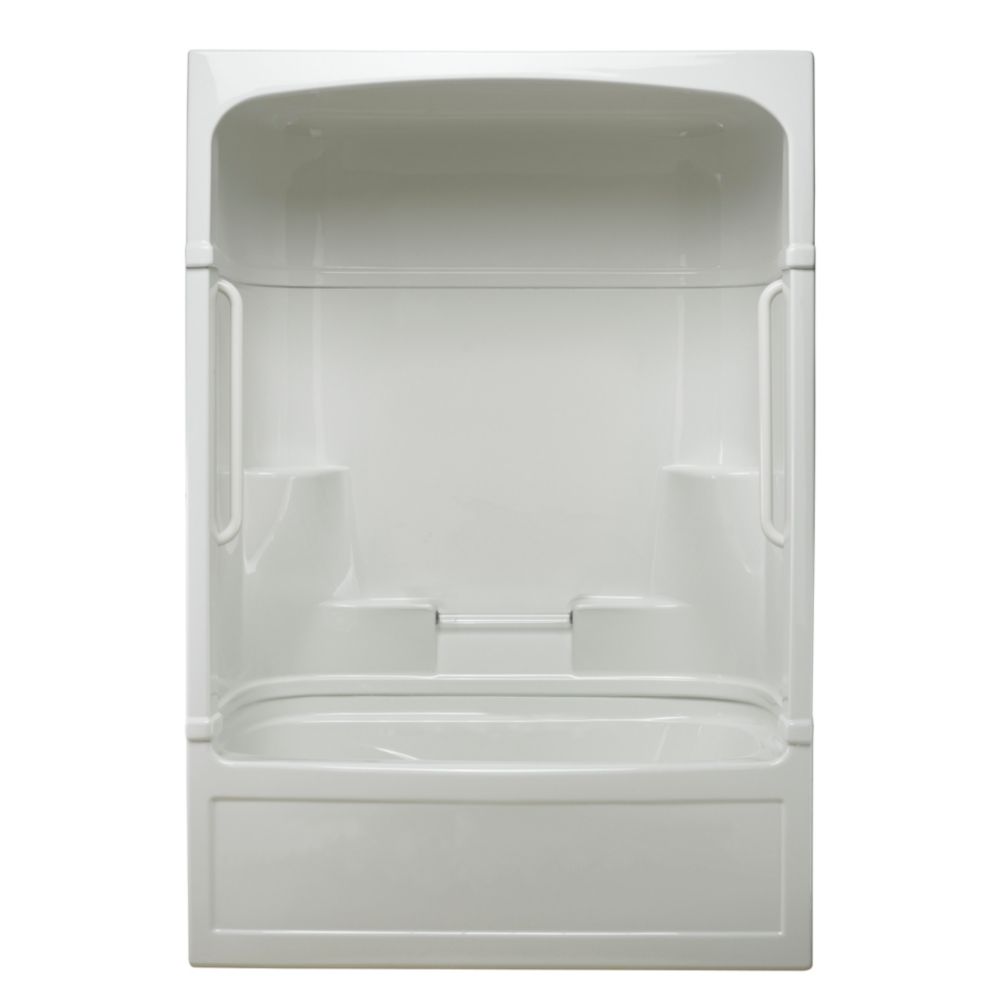 Mirolin Empire 59.5inch x 86.25inch x 32inch 4shelf Acrylic 3Piece Left Hand Drain Tu