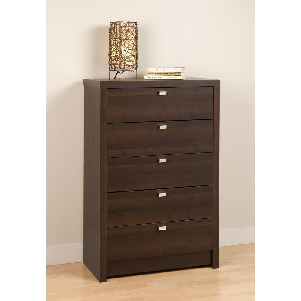 Prepac Designer Series 9 30.25inch x 45inch x 16inch 5Drawer Chest
