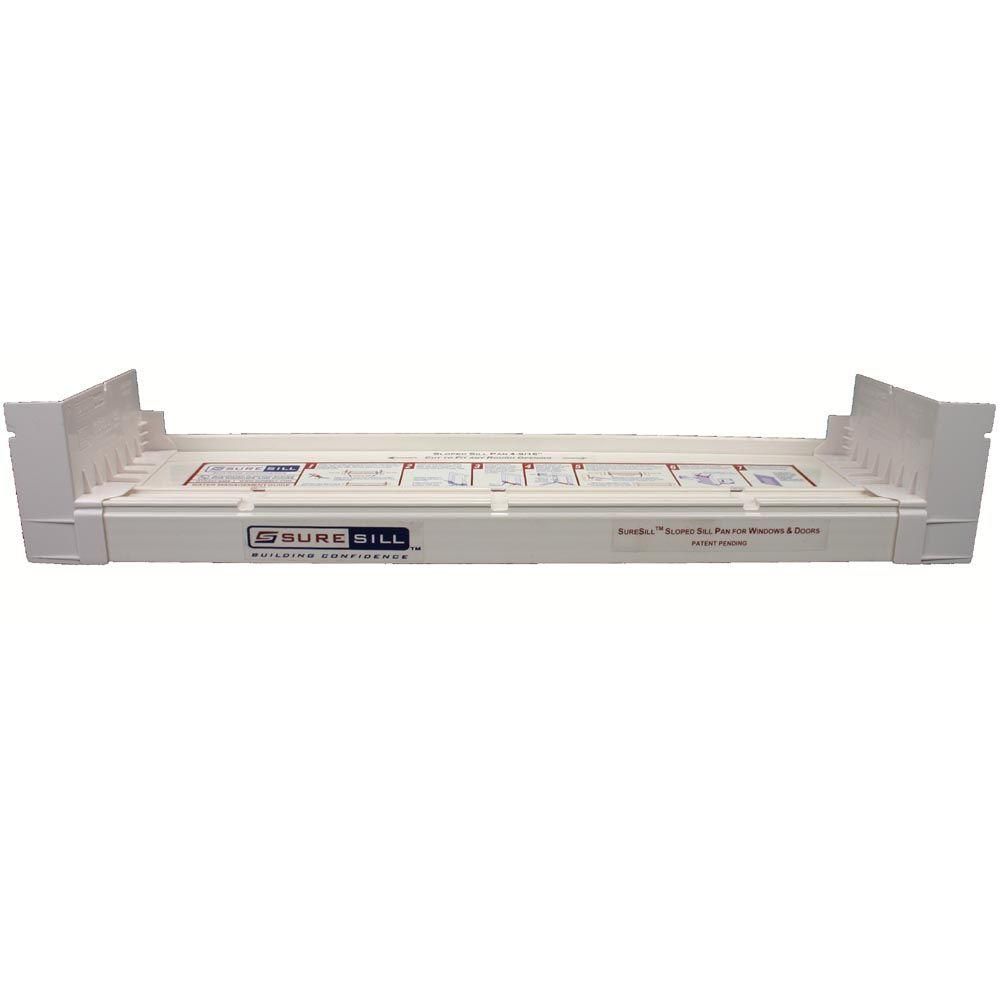 Suresill 4 9 16 Inch X 39 Inch Pvc Sloped Sill Pan For Door And