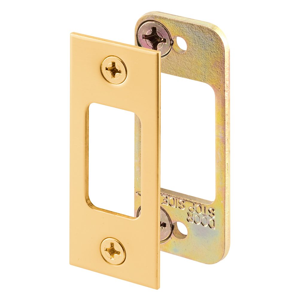 PrimeLine Deadbolt Strike, 2Piece, High Security, Brass Plated The
