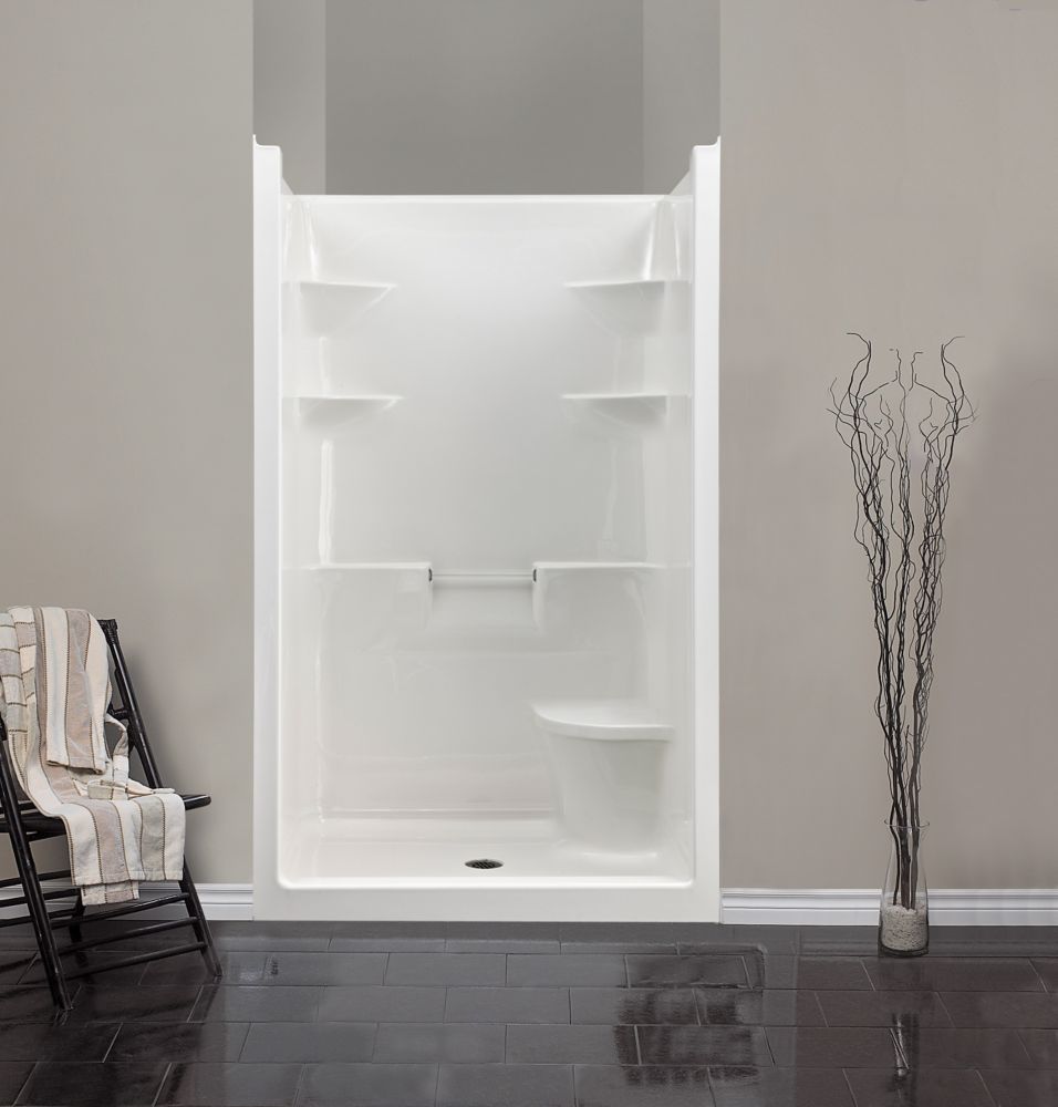 Mirolin Melrose 4 1 Piece Acrylic Shower Stall With Seat The Home   P 1000735259 