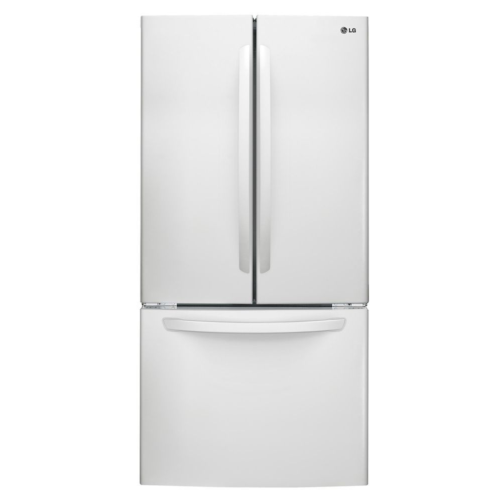 33 Inch 24 Cu Ft French Door Refrigerator With Smart Cooling System In White Energy Star