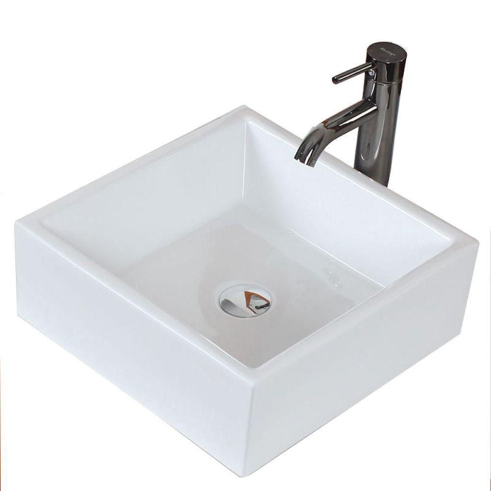 square ceramic sink