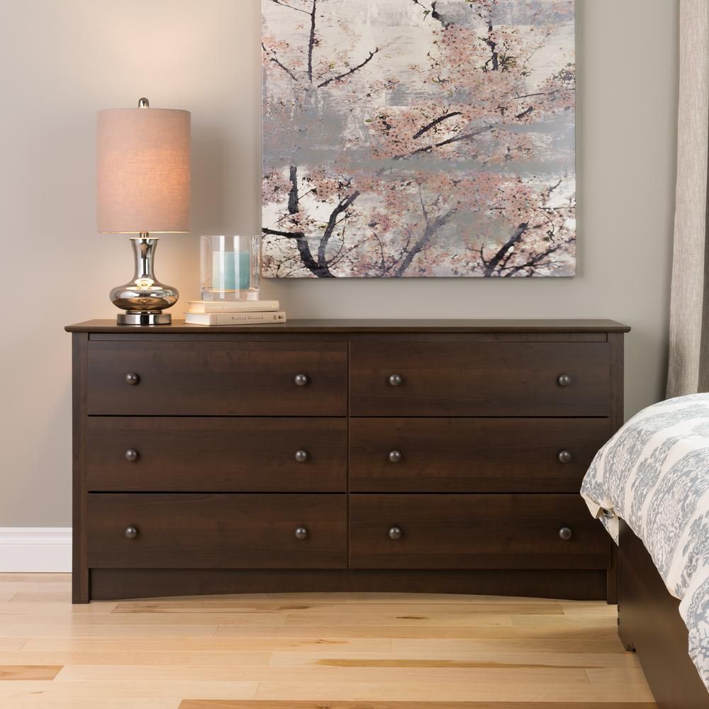 Prepac Fremont 60 Inch X 29 Inch X 16 Inch 6 Drawer Dresser In