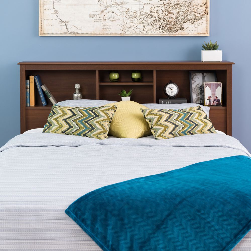Prepac Cherry Full Queen Bookcase Headboard The Home Depot Canada Cherry Full Queen Bookcase Headboard Photo Of