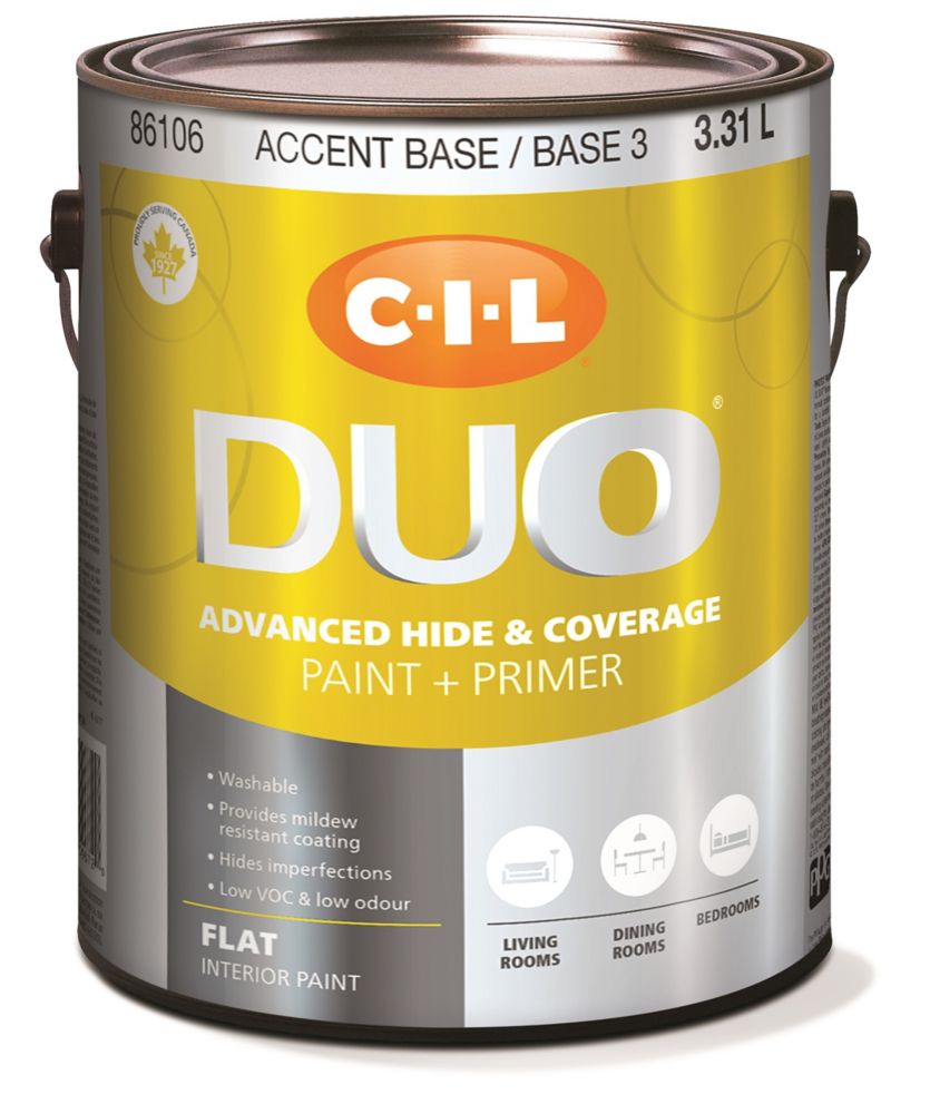 CIL Duo Peinture dintérieur CIL DUO fini mat Base accent / Base 3, 3