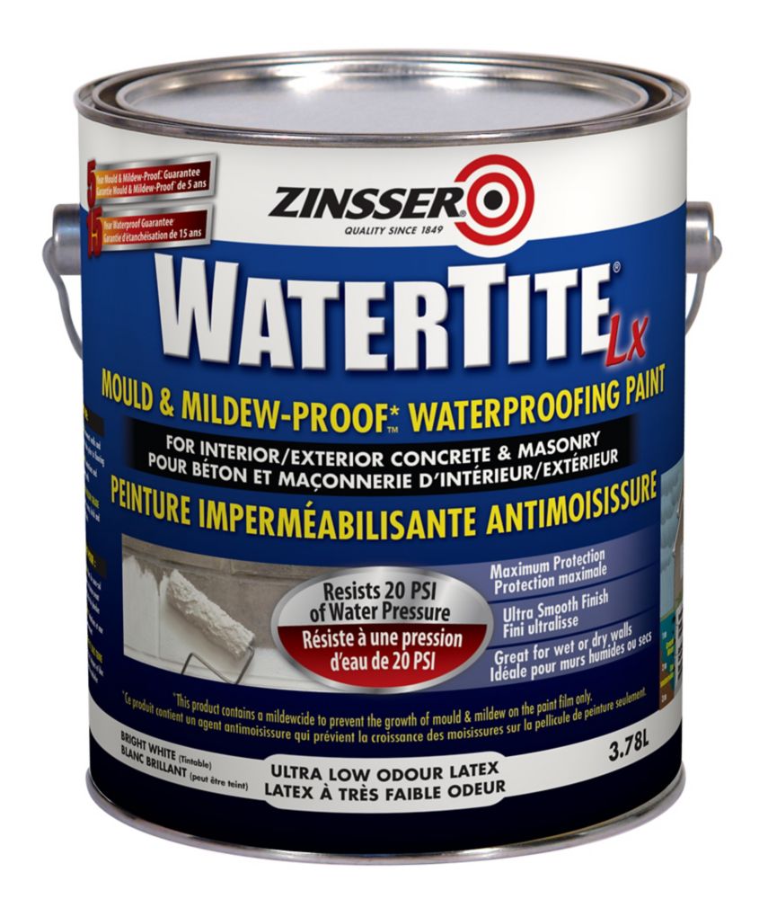 Zinsser Zinssr Water Tite Lx 3.78L The Home Depot Canada