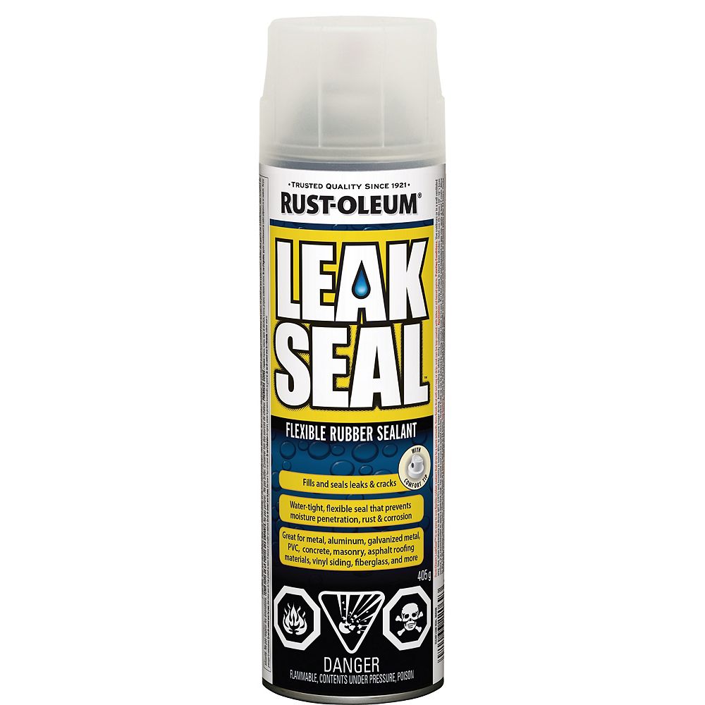LeakSeal Flexible Rubber Sealant Aerosol In Clear, 405 G The Home