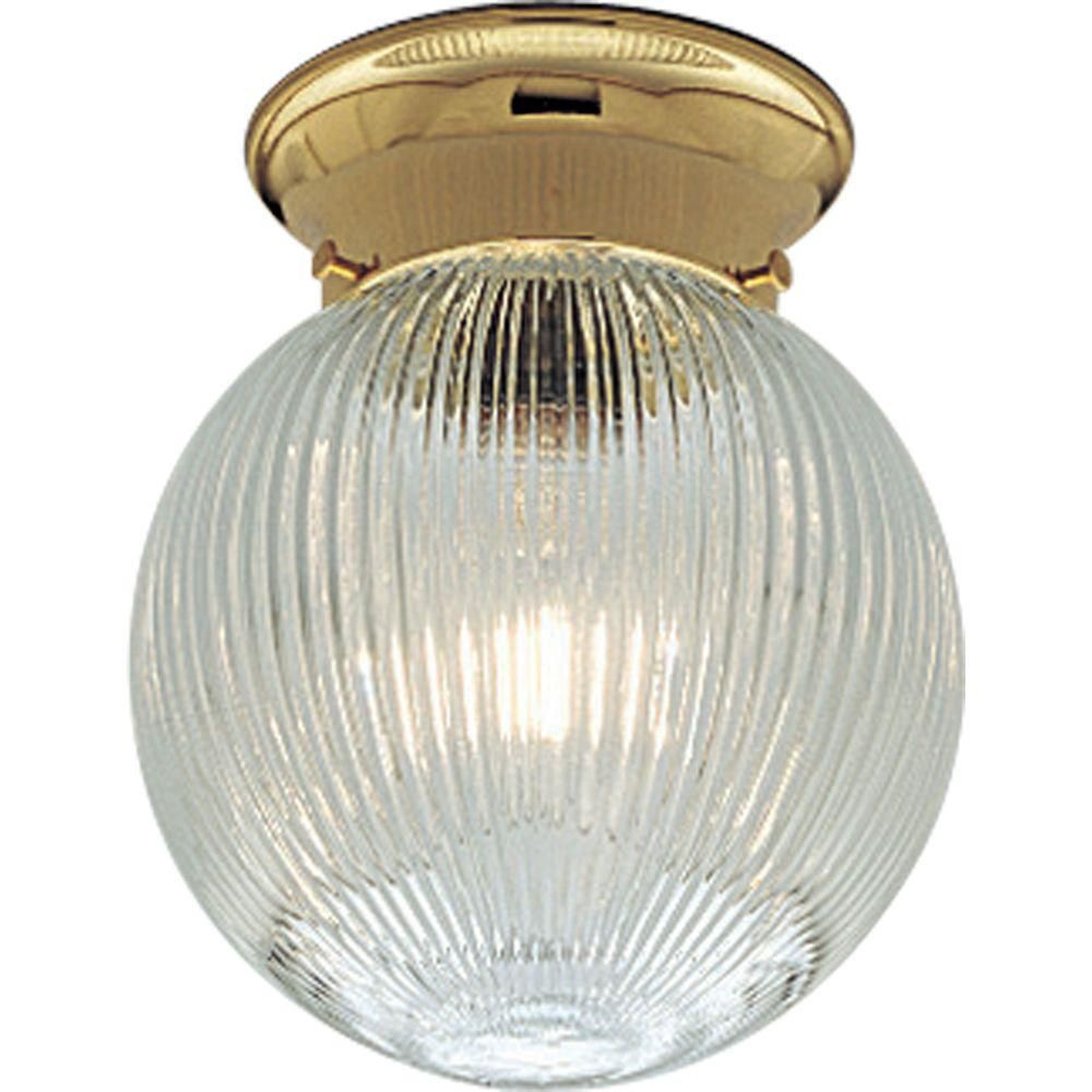 flush polished brass mount light progress lighting