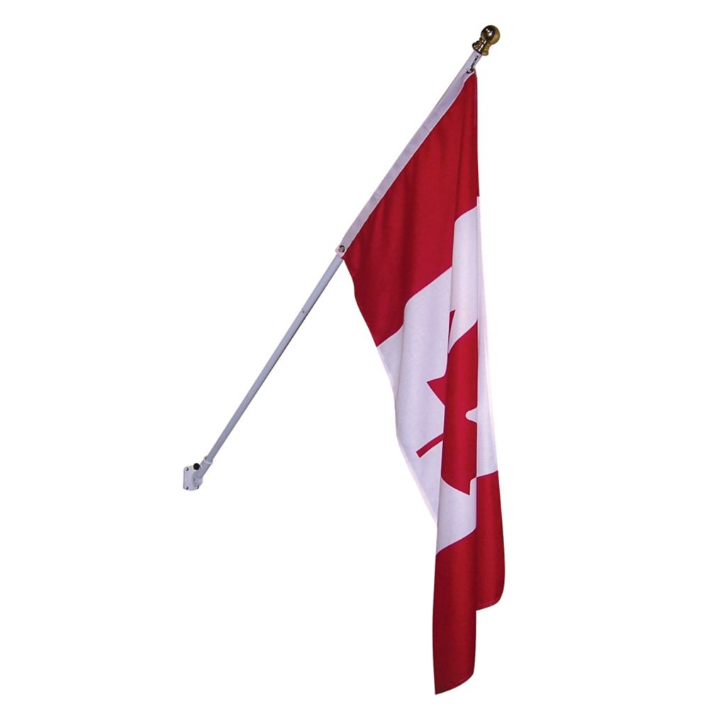 Flags Unlimited 6 Feet Spinning Flagpole Kit With Canadian Flag The