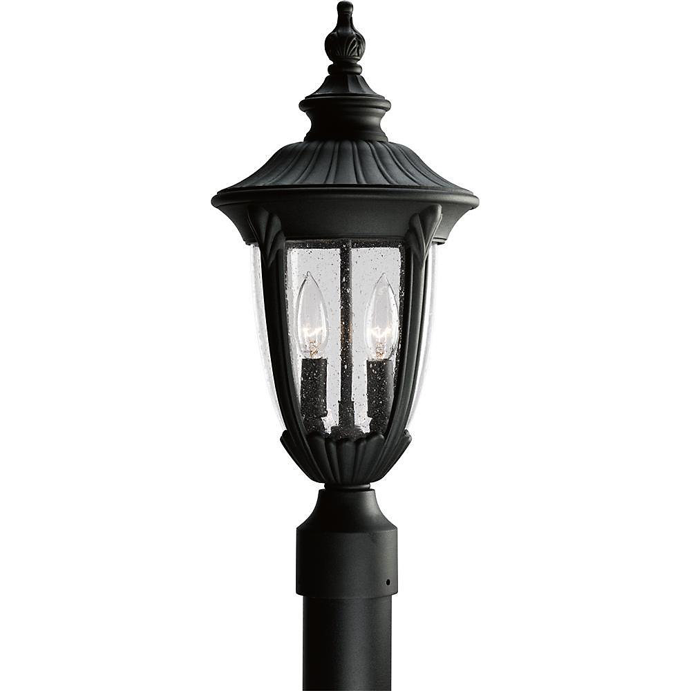 Meridian Collection Textured Black 2 Light Post Lantern Meridian Collection Textured Black 2 Light Post Lantern