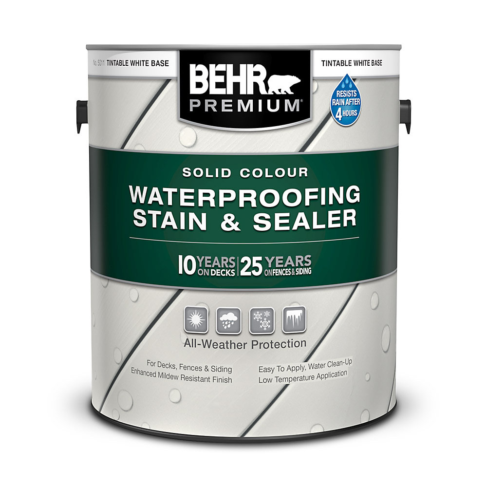 BEHR Teinture et scellant intempérisé pour bois, couleur opaque, 3,79 L