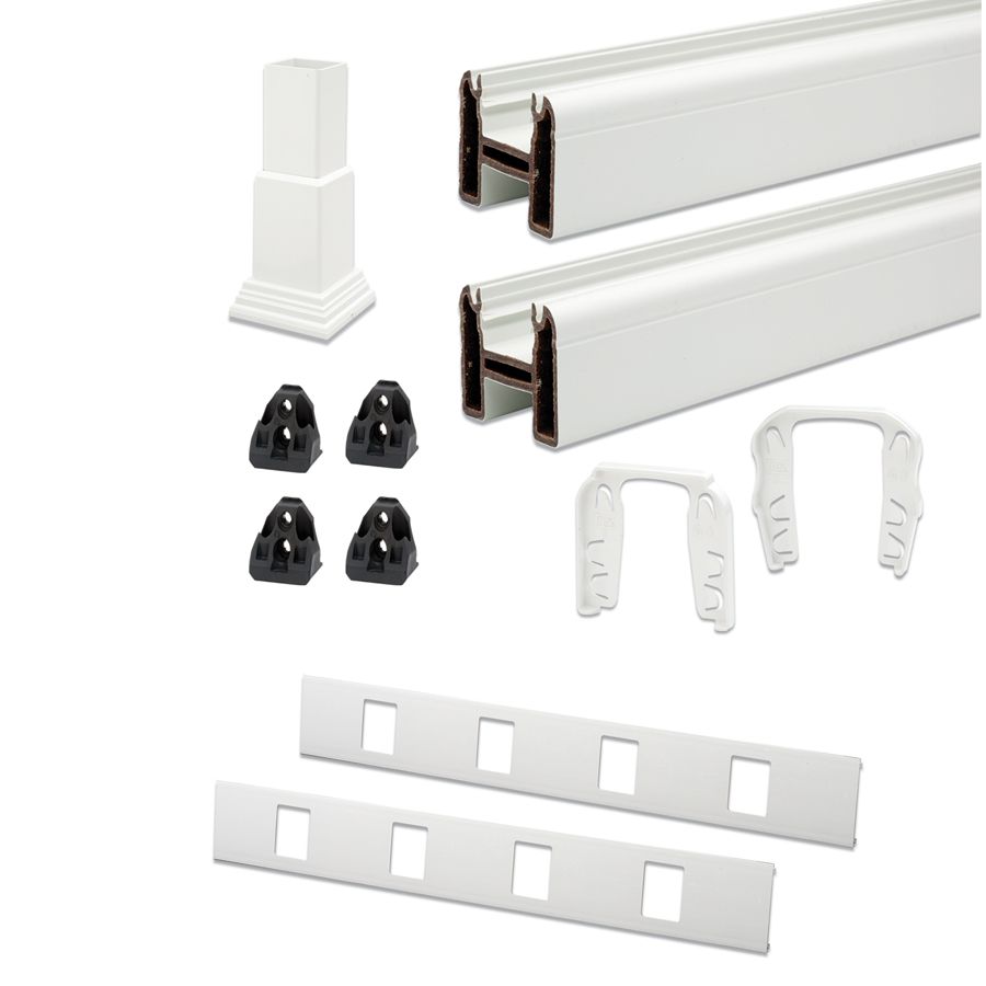 Trex Universal 67 1/2-inch Top/Bottom Rail Kit in White | The Home ...