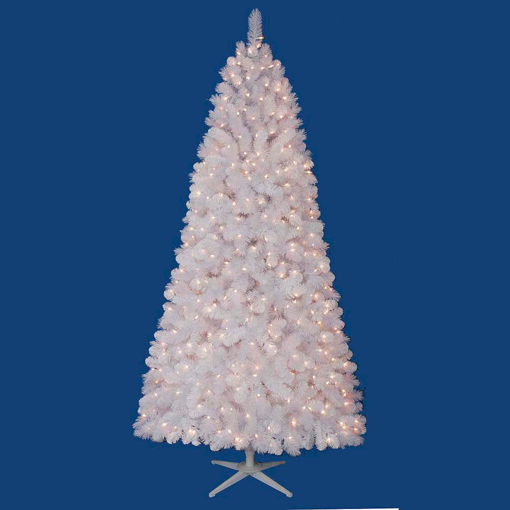 Home Accents 7.5 ft White Cluster Pine Christmas Tree - 600 Lights