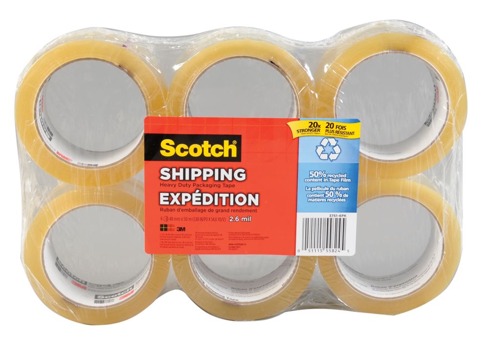 Scotch Scotch 3710 Packaging Tape 6 Pack The Home Depot Canada