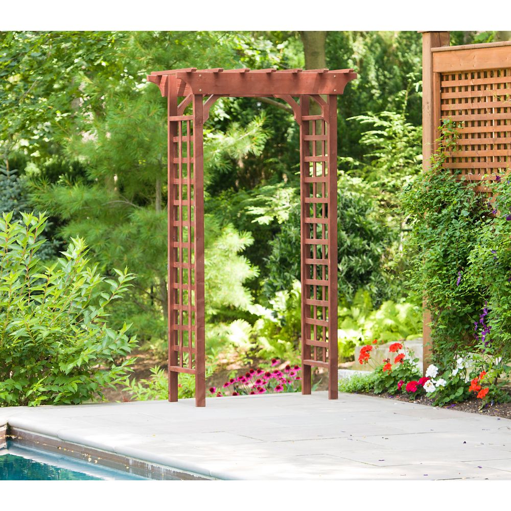 New England Arbors Westhaven Vinyl Arbour The Home Depot Canada