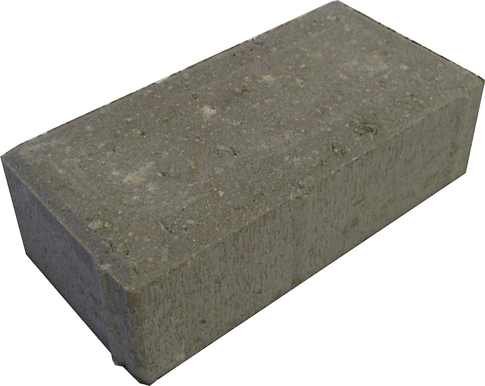 Oldcastle Holland 60mm Grey Retaining Wall Block | The Home Depot Canada