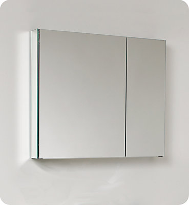 fresca 30-inch w bathroom medicine cabinet with mirrors | the home