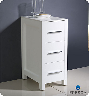 Fresca Torino 12 Inch White Bathroom Linen Side Cabinet The Home Fresca Torino 12 Inch White Bathroom Linen Side Cabinet The Home Depot Canada