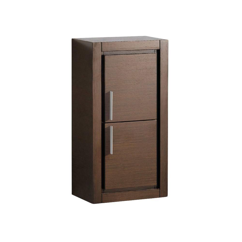 Fresca Wenge Brown Bathroom Linen Side Cabinet With 2 ...