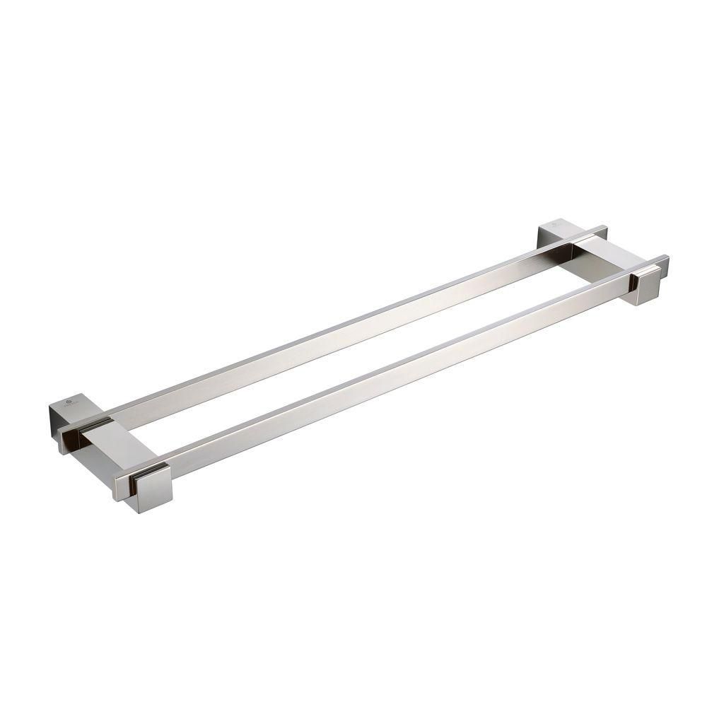 Fresca Ellite 20 Inch Double Towel Bar - Brushed Nickel