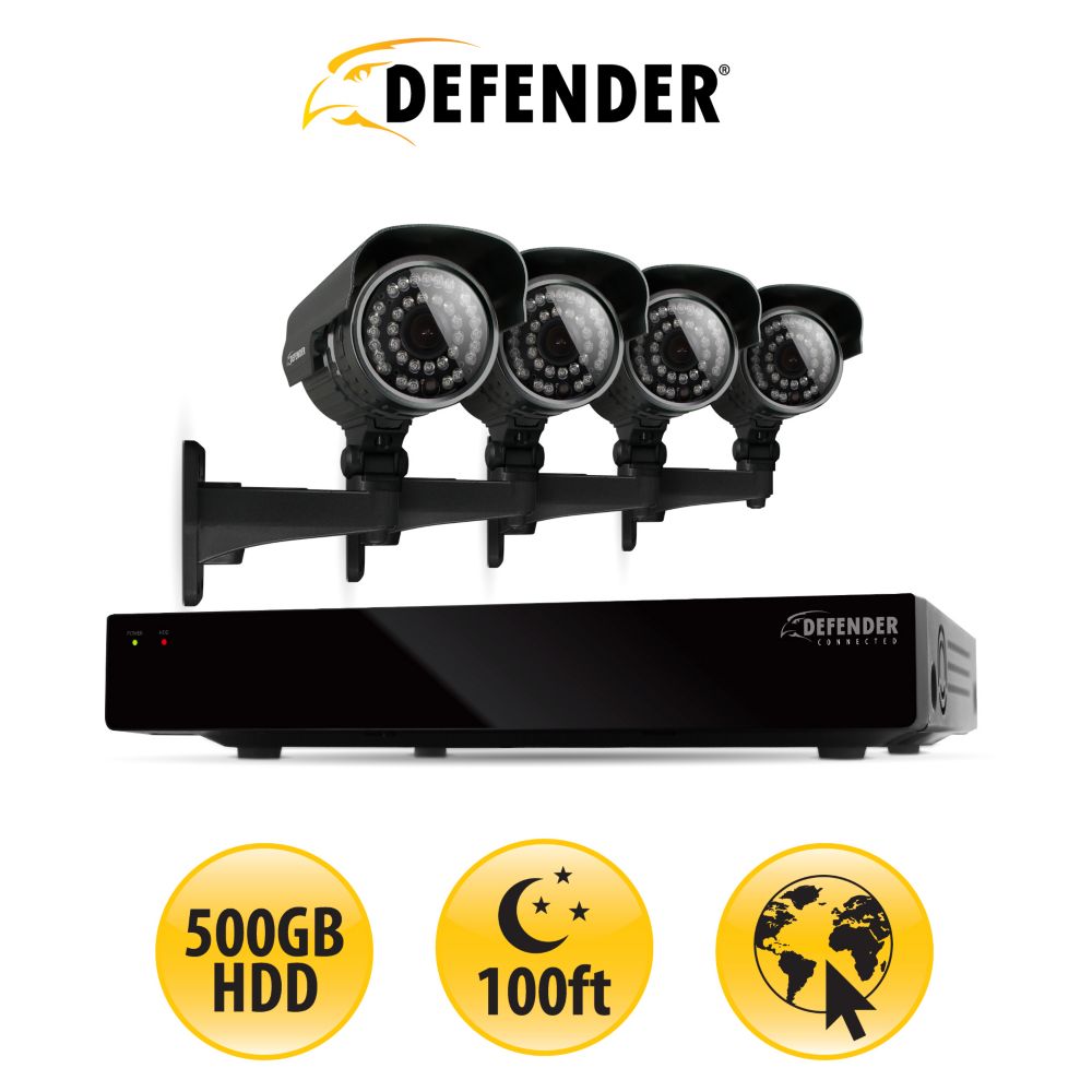 Defender Defender Connected 4 Ch Smart Security Dvr With 4 Ultra HiRes