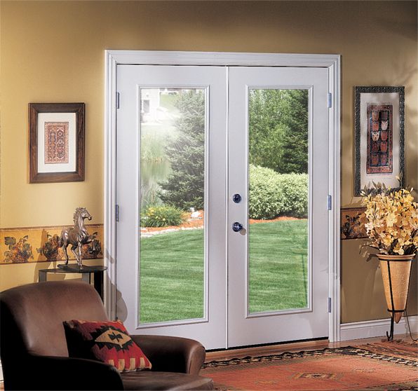 Veranda 72inch 1Lite Righthand Inswing French Patio Door with Vinyl Clad Jamb The Home Depot