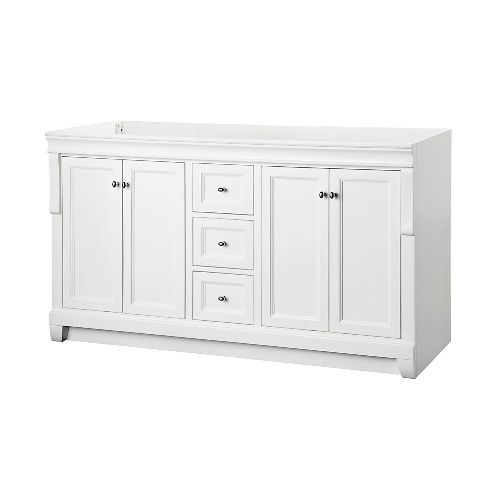 Naples 60 Inch Vanity Cabinet In White