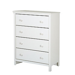 Cuddly 31.5-inch x 39.69-inch x 16.85-inch 4-Drawer Chest in White