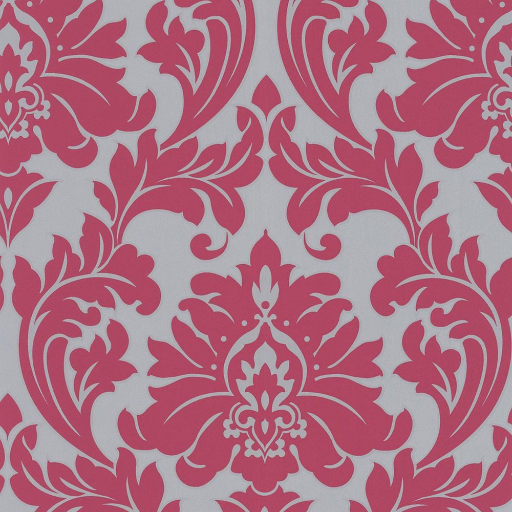 Superfresco Easy Majestic Hot Pink & Silver Damask The Home Depot Canada