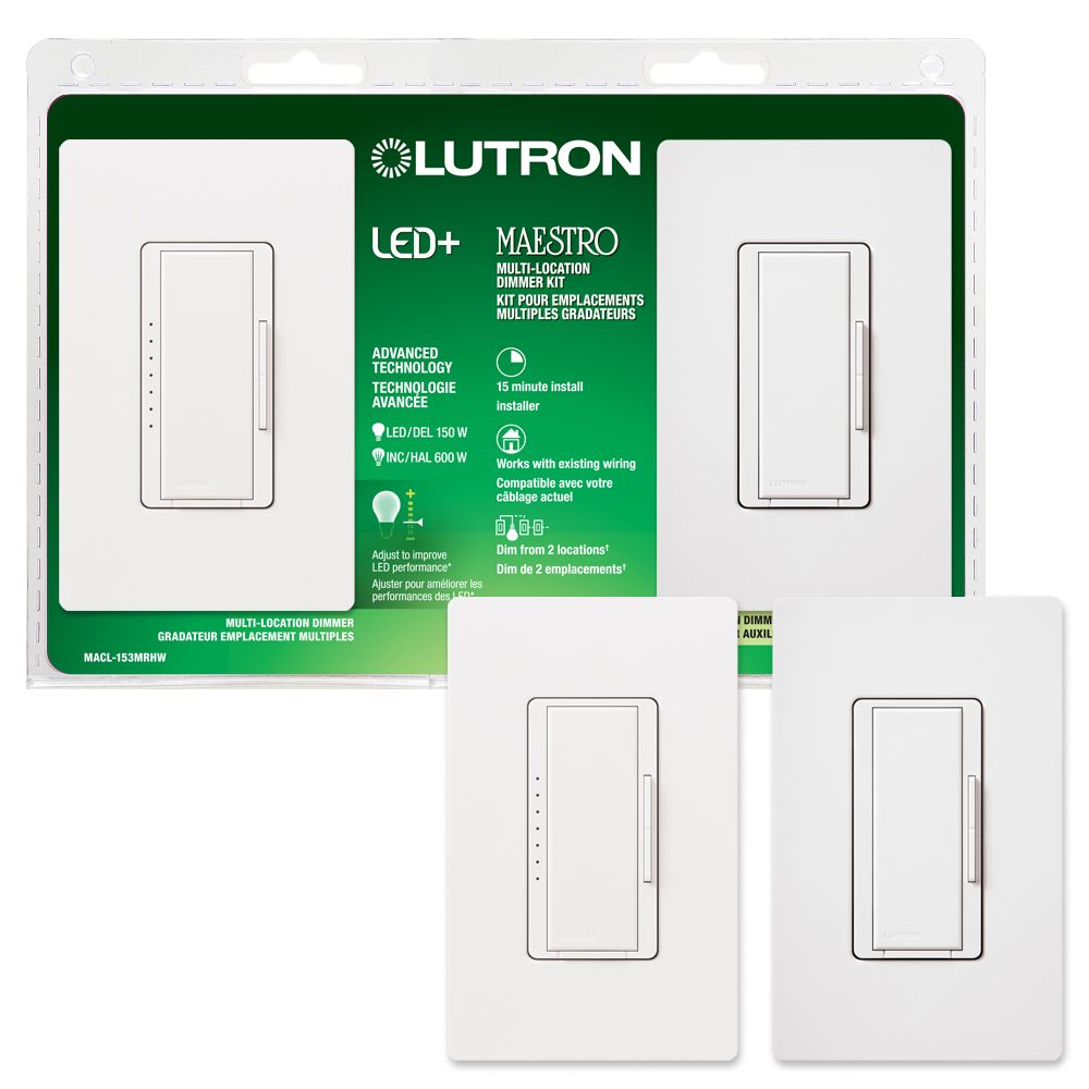 Lutron Maestro 150Watt MultiLocation Digital CFLLED Dimmer Kit