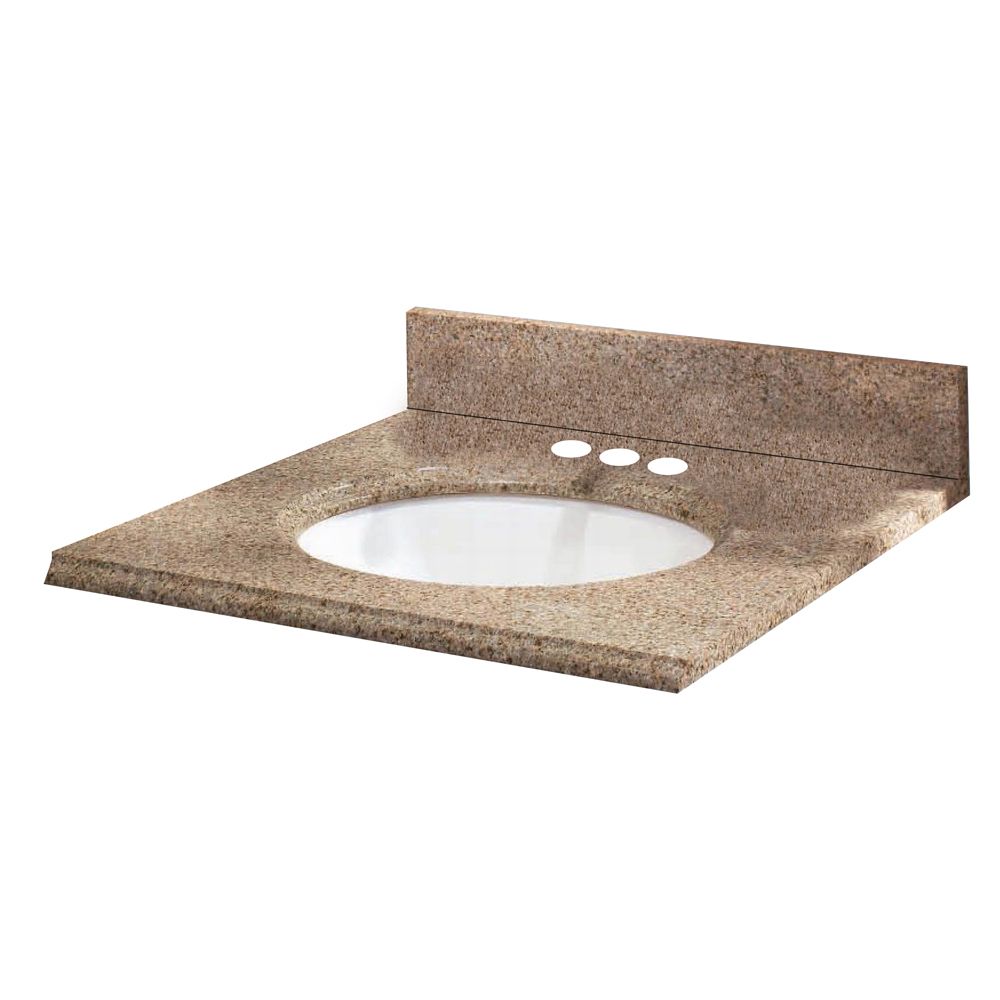 Pegasus 25Inch W x 19Inch D Granite Vanity Top in Beige The Home