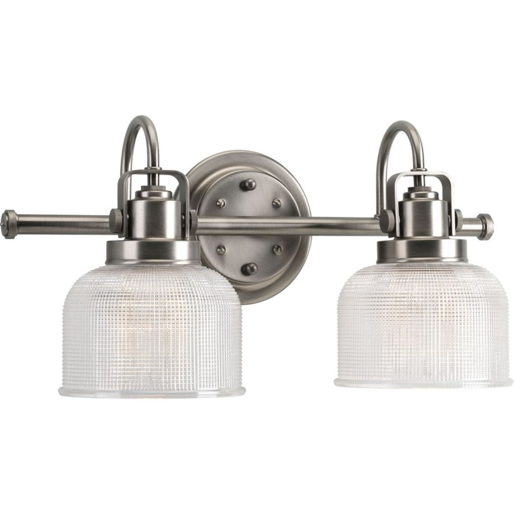 Progress Lighting Archie Collection 2 Light Antique Nickel Bath