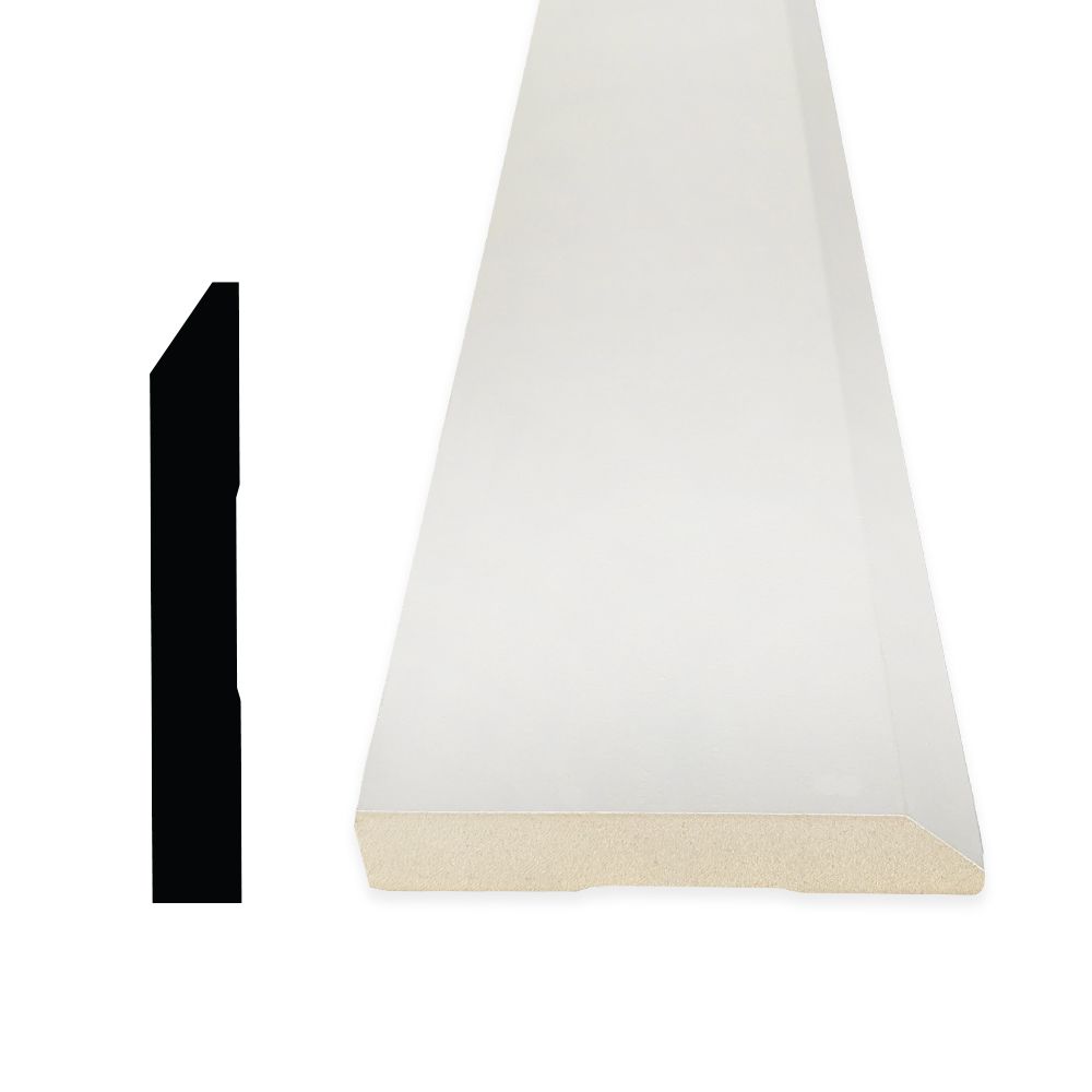 Alexandria Moulding Primed Fibreboard Casing 3/4 Inch x 31/2 Inch x 8