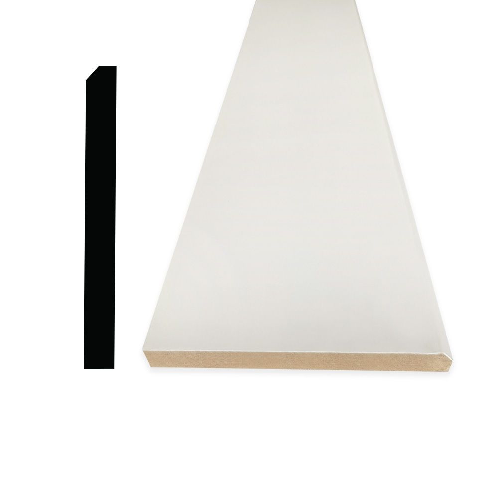 Alexandria Moulding Primed Fibreboard Base 5/8 Inches x 51/2 Inches x