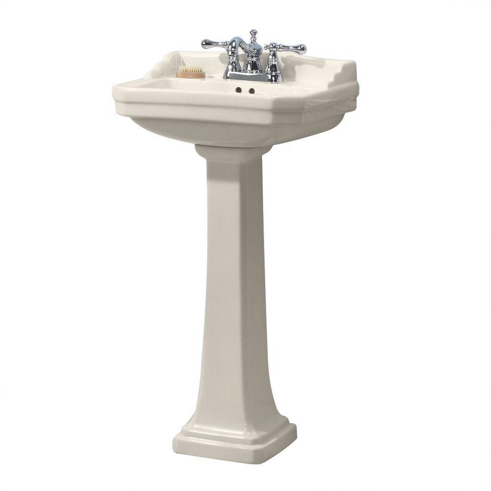 Foremost Series 1920 Vitreous China Bathroom Pedestal Sink Combo in