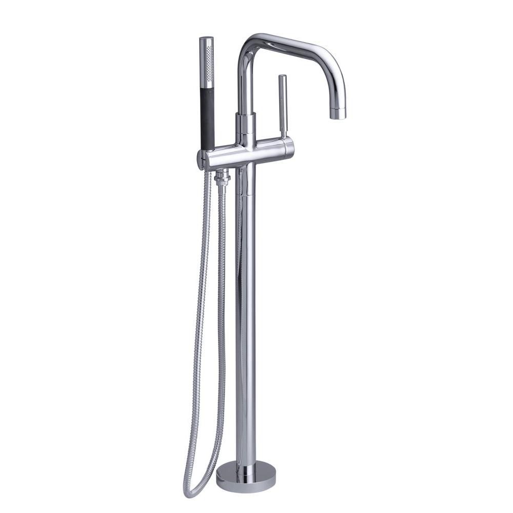 Purist Floor Mount Bath Faucet With Handshower