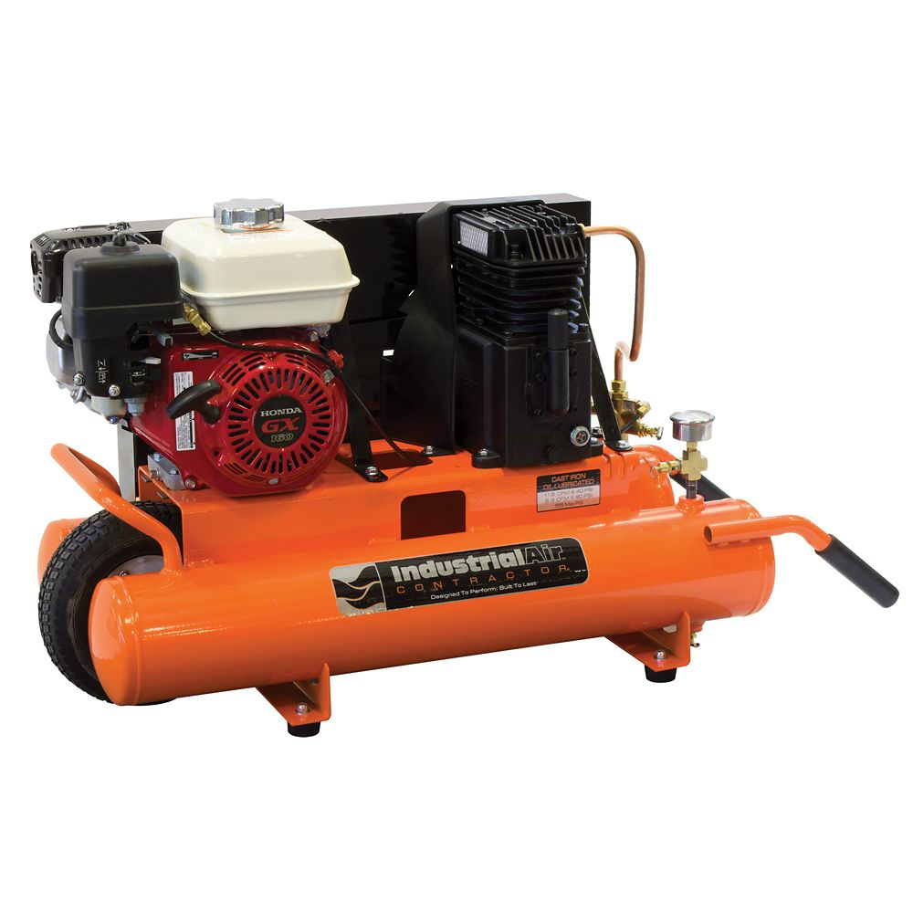 Industrial Air 8 Gallon Portable Gas-Powered Air Compressor with 5.5 HP ...