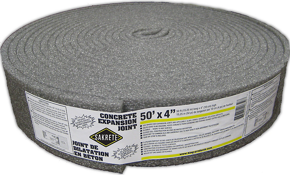 SAKRETE Concrete Expansion Joint, 4 inch X 50 ft. | The Home Depot Canada