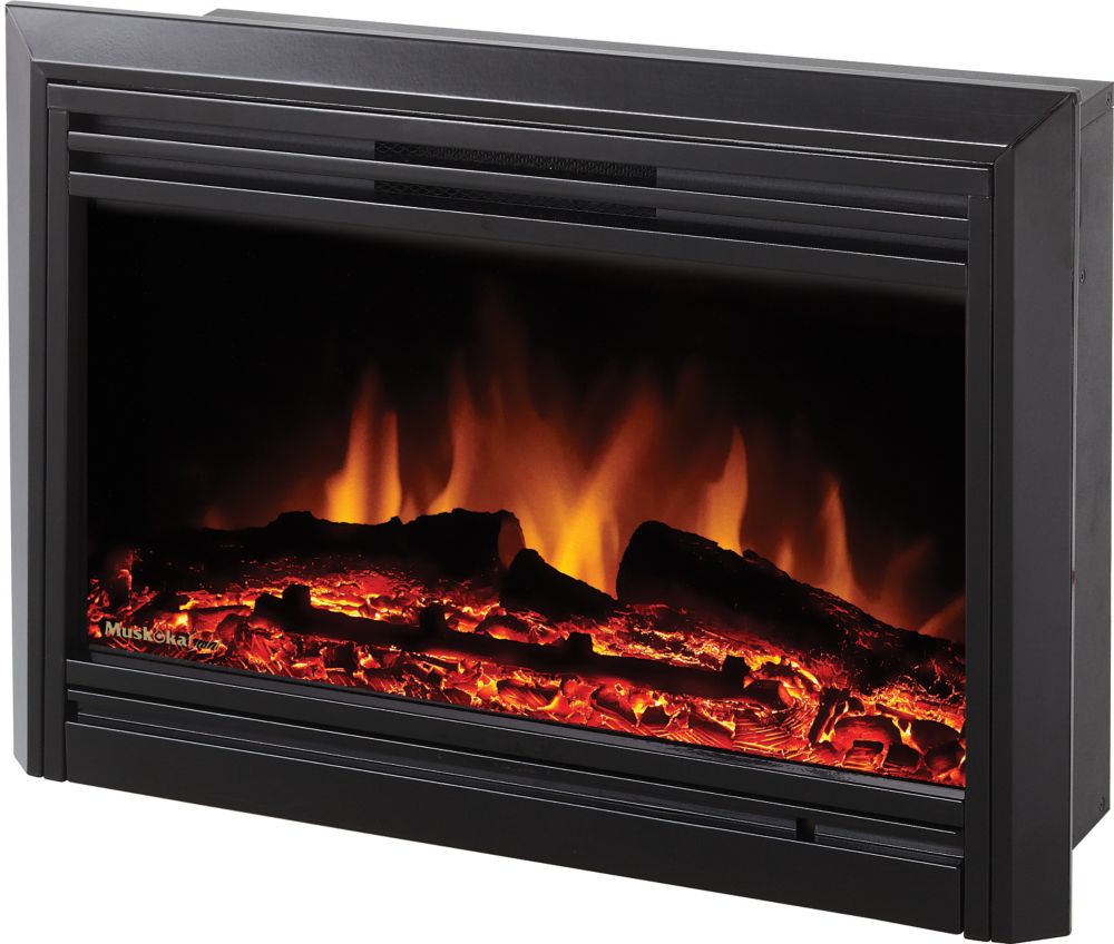 Muskoka Electric Fireplace Insert, Gloss Black - 25 Inch | The Home