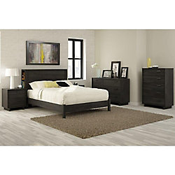 Fynn Full 78.25-inch x 58.25-inch x 13.5-inch Platform Bed in Gray Oak