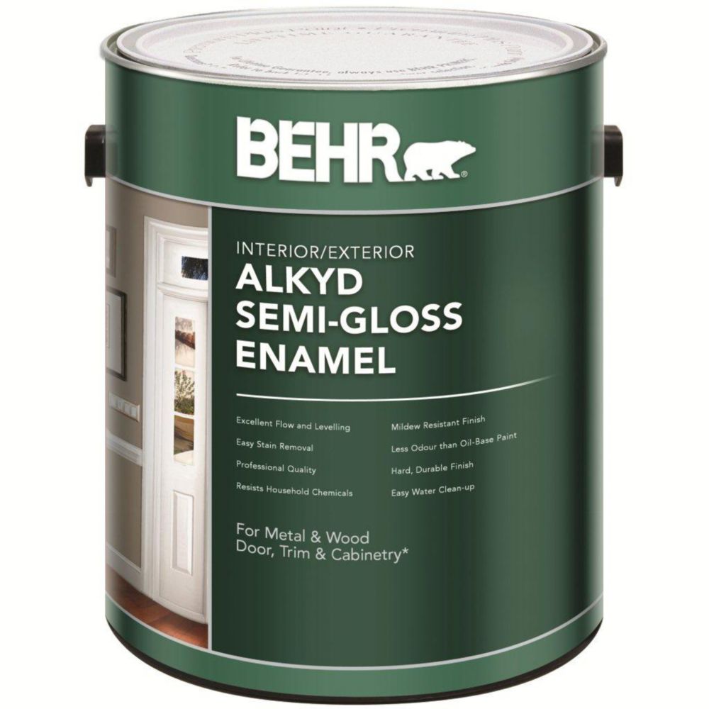 Behr BEHR Interior/Exterior Alkyd SemiGloss Enamel Paint Medium Base