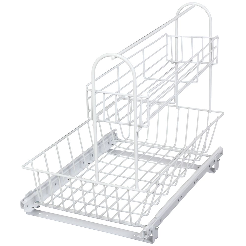 Knape & Vogt Under sink Basket With Removable Upper Basket 12.125