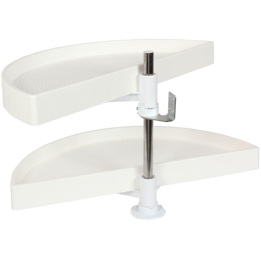 Knape & Vogt Double PivotOut Out Half Moon Poly Lazy Susan 27.875