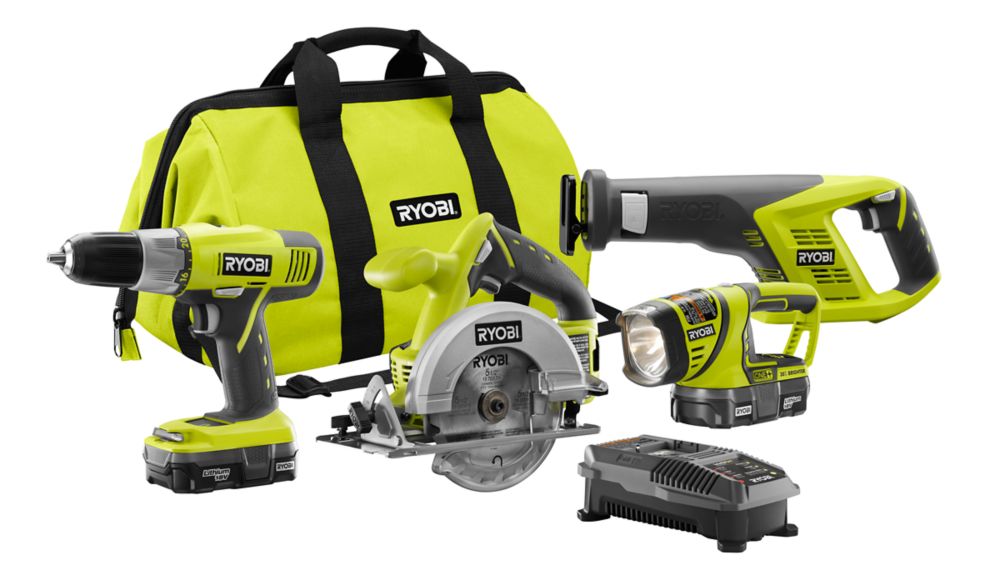 RYOBI 18V ONE 4 Piece Combo Kit The Home Depot Canada   P 1000751344.tif