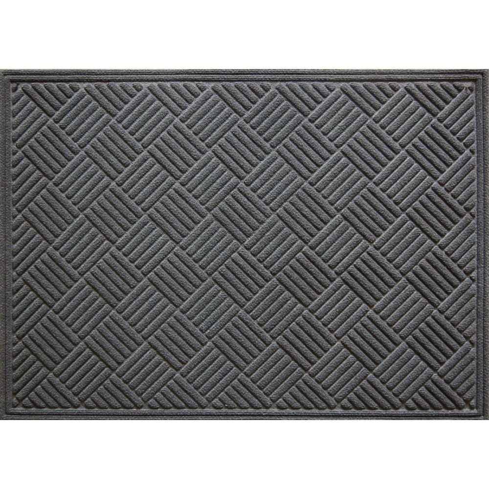 TrafficMASTER Contours Grey 3 ft. x 4 ft. Indoor/Outdoor Rectangular