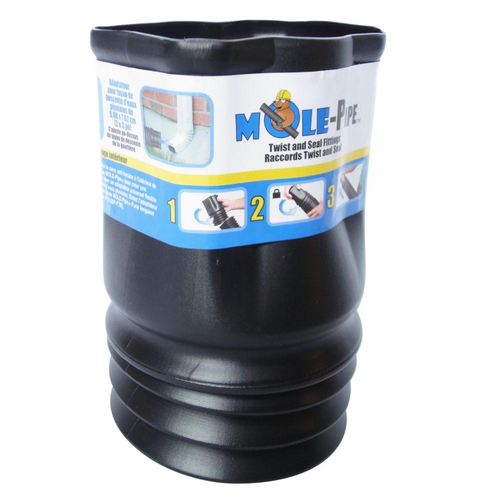 MOLEPipe Twist And Seal 2x3 Downspout Adapter The Home Depot Canada
