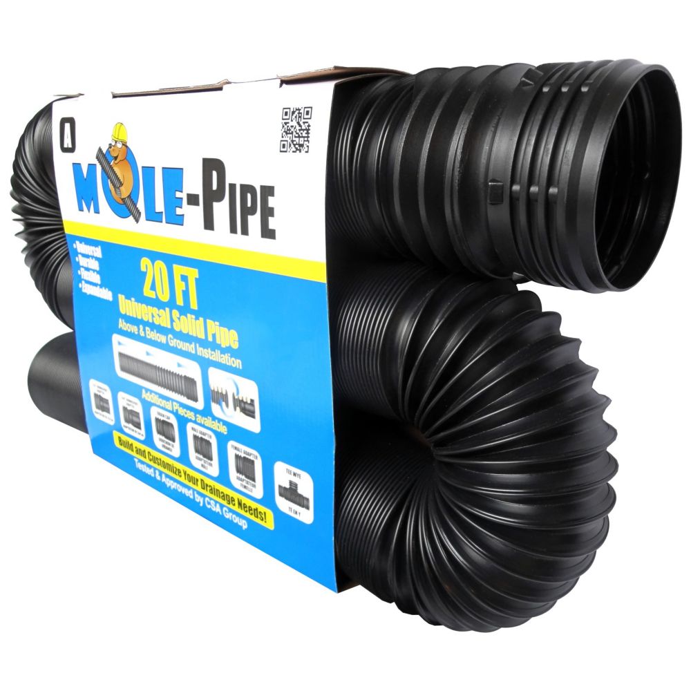 pipe drainage mole inch outdoor solid depot reln