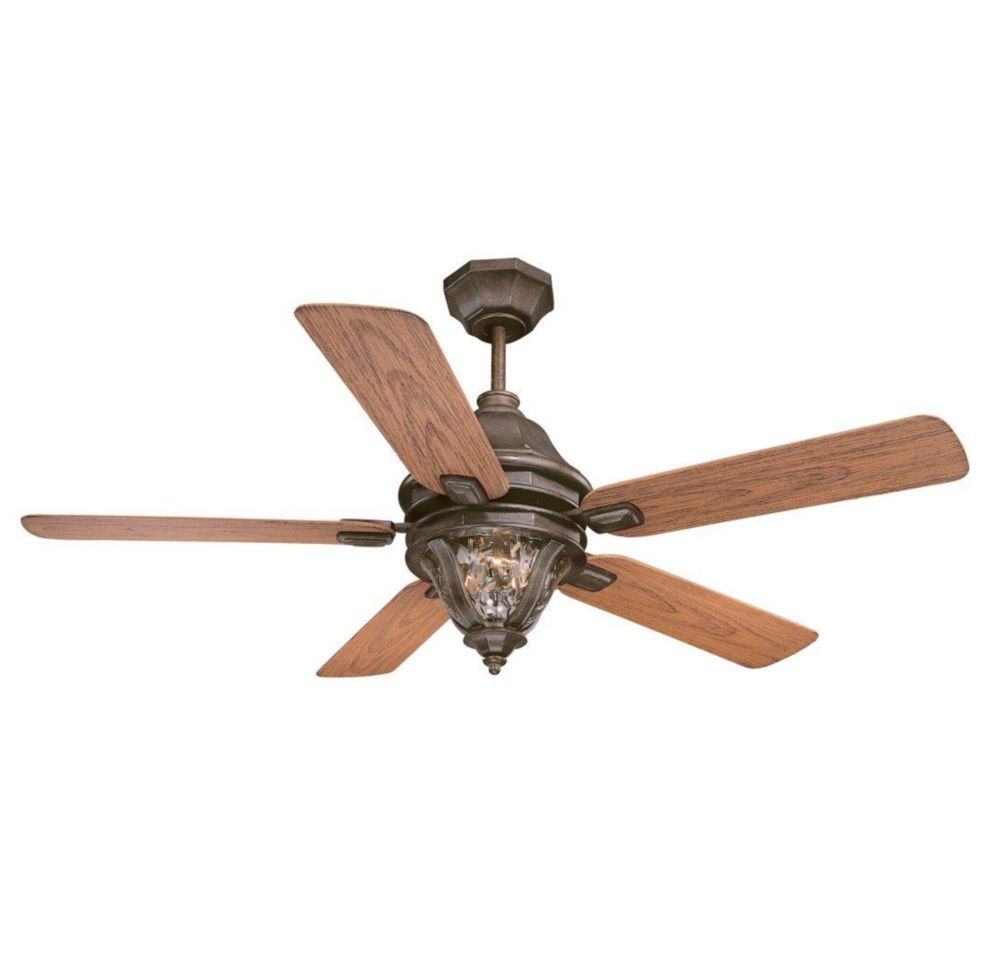 Illumine Satin Collection 52" Outdoor Ceiling Fan The Home Depot Canada